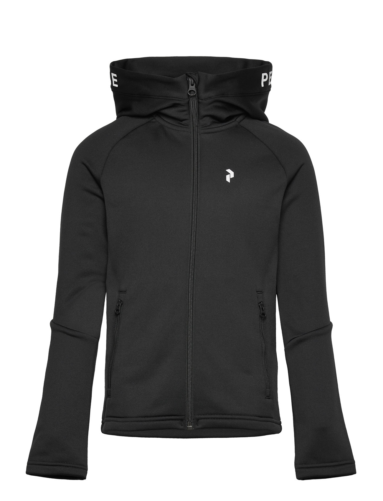 Jr Rider Mid Zip Hood Black Peak Performance