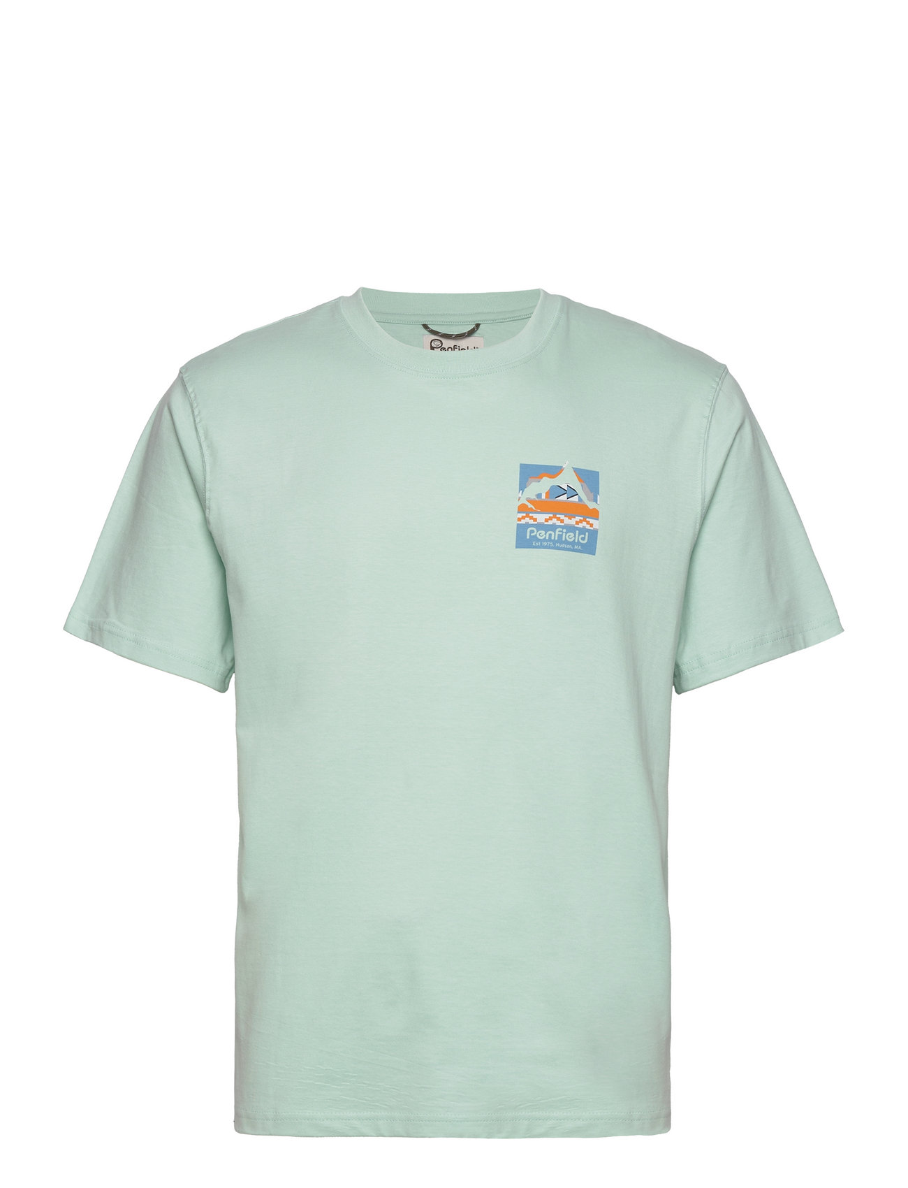 Geo Back Print T-Shirt Tops T-Kortærmet Skjorte Blue Penfield