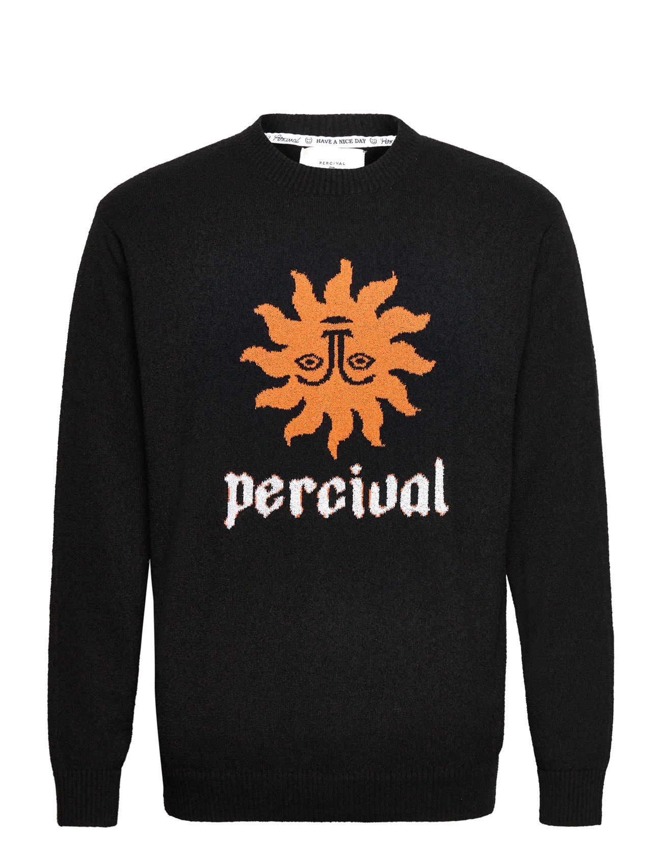 Solar Omen Crewneck Tops Knitwear Round Necks Black Percival