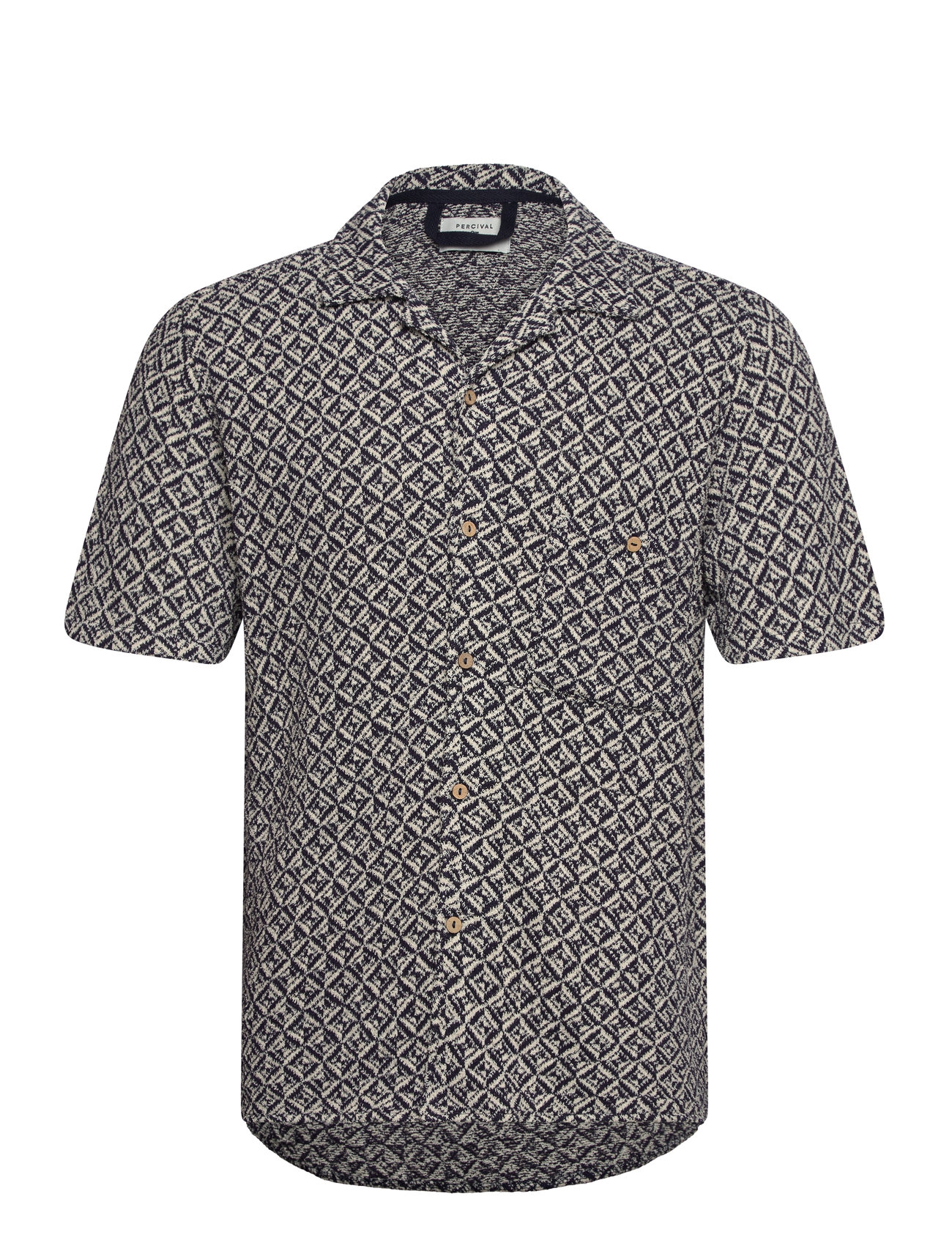 Viscount Cuban Shirt Tops Shirts Short-sleeved Black Percival