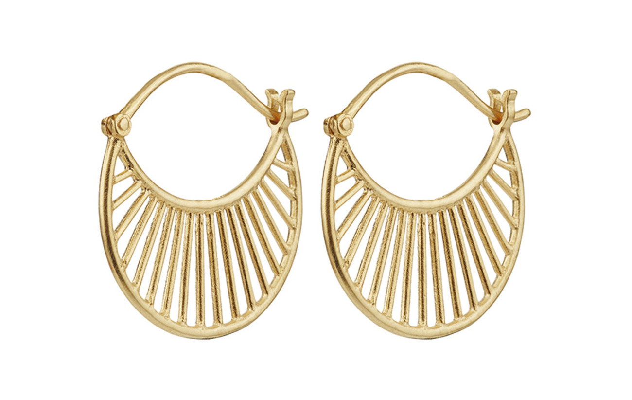 Pernille Corydon Daylight Earring size 22 mm - GOLD PLATED