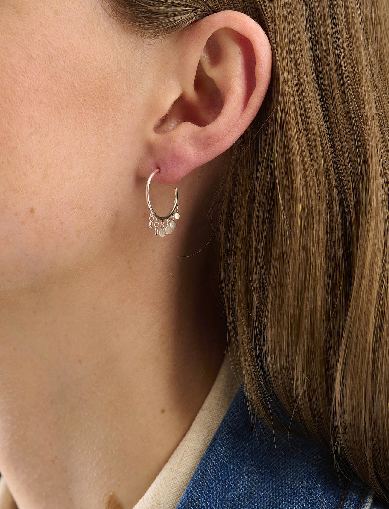 Pernille Corydon Glow Earrings, One Size, Silver, Øreringe > Creoler, Dame
