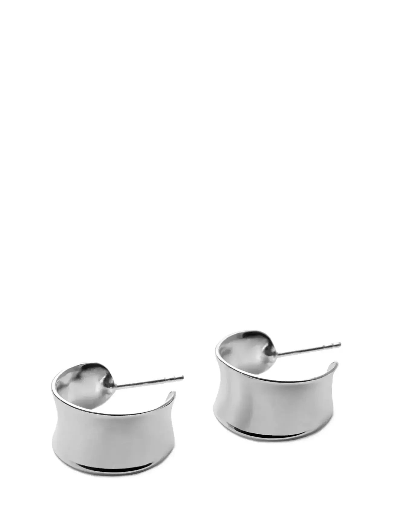 Pernille Corydon Reflection Hoops, One Size, Silver, Øreringe > Creoler, Dame