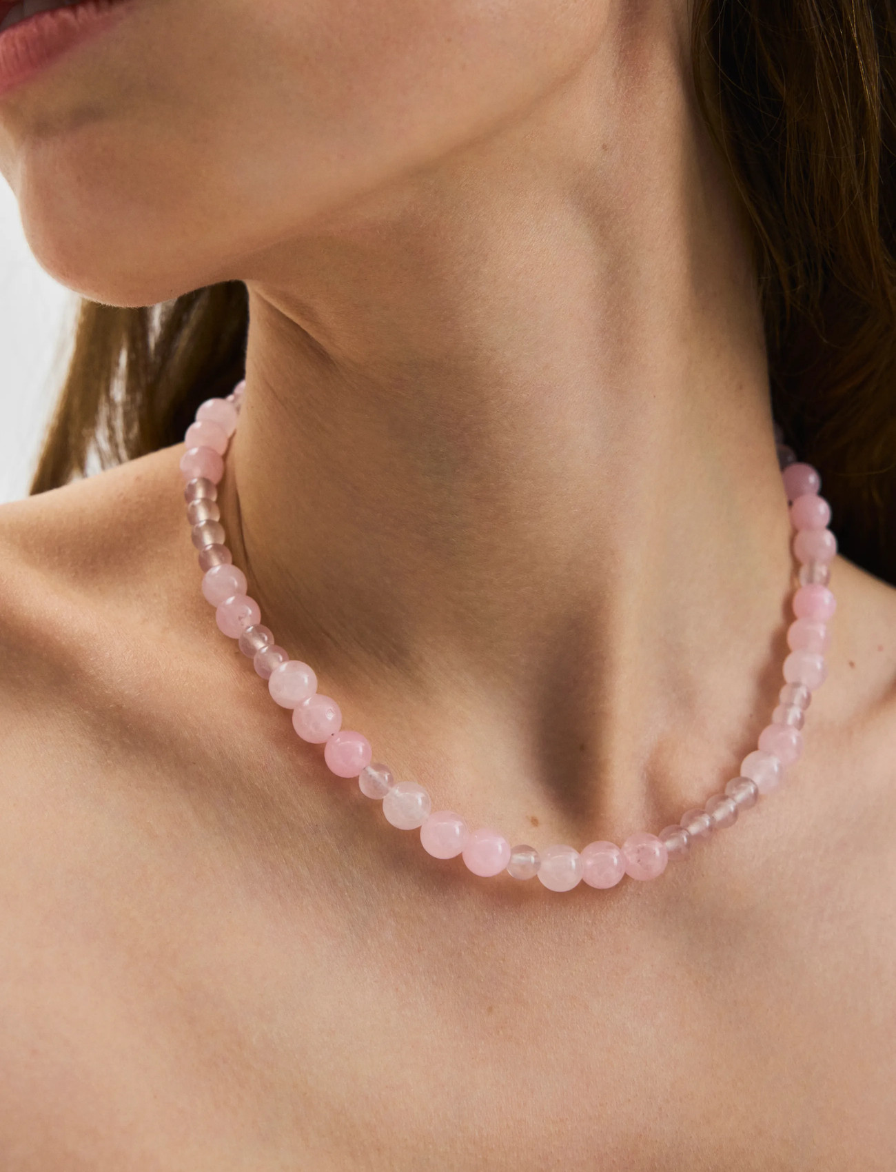 Pernille Corydon Blush Necklace, One Size 38 - 42 cm, Pink, Halskæder > Statement-Halskæder, Dame