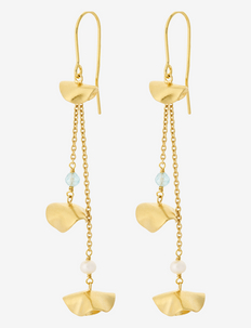 Poppy Earhooks - pendant earrings - gold