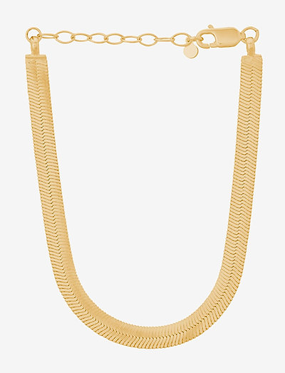 Edith Bracelet Adj. 15-18 cm - kettingarmbanden - gold plated