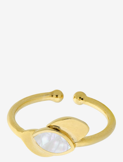 Flake Ring - bagues - goldplated sterling silver
