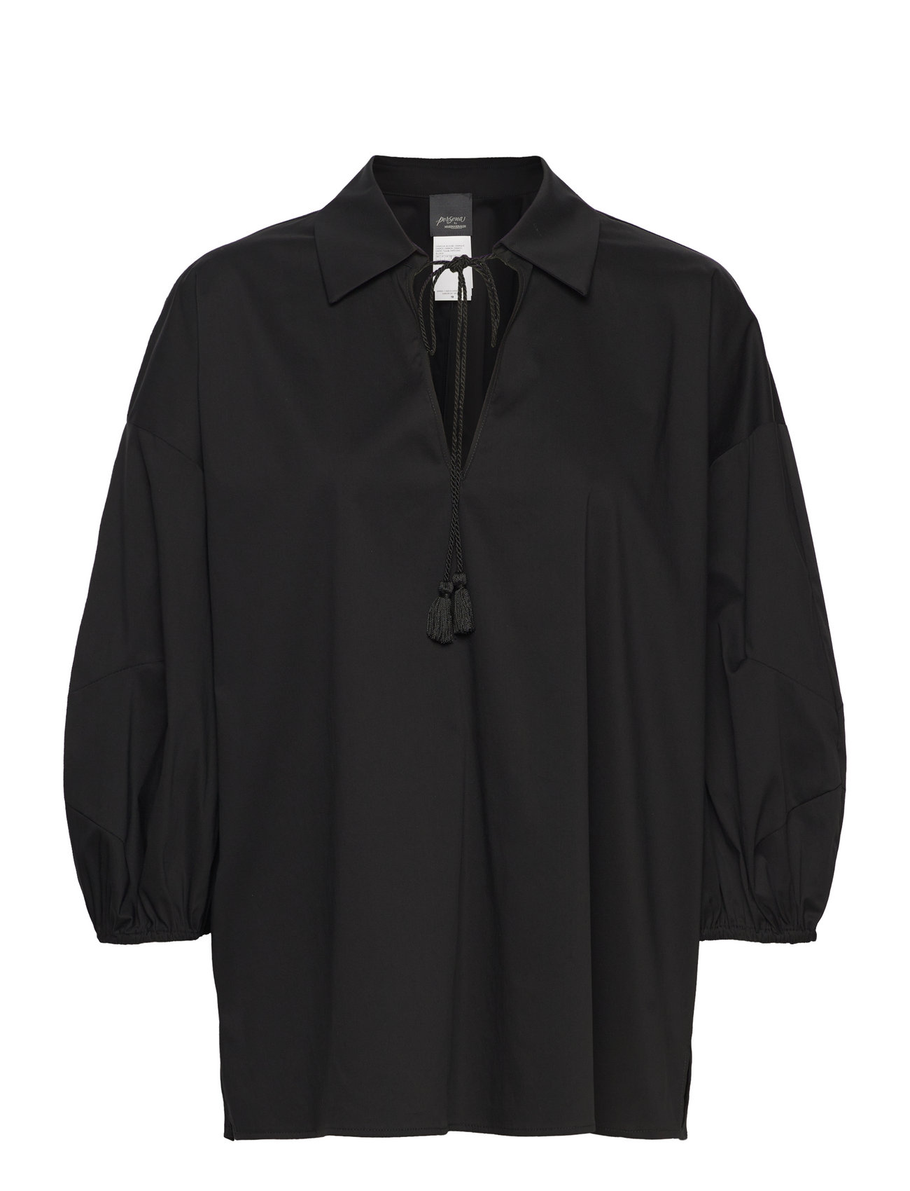 Fine Tops Blouses Short-sleeved Black Persona By Marina Rinaldi