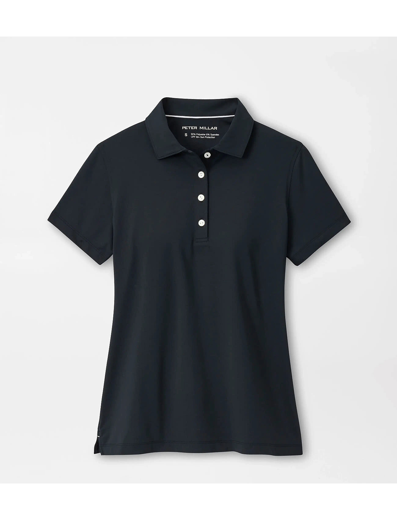 PETER MILLAR Kurz Sleeve Button Polo Schwarz - L - Damen
