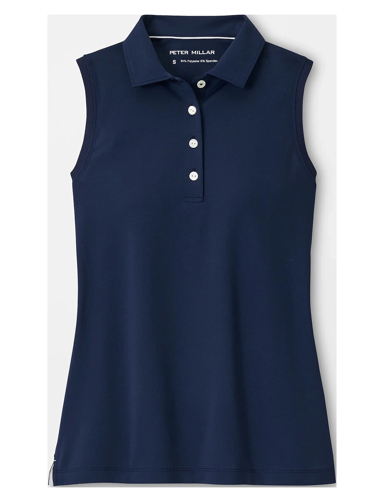 PETER MILLAR Banded Sport Mesh Ärmellos Button Polo Navy - S - Damen