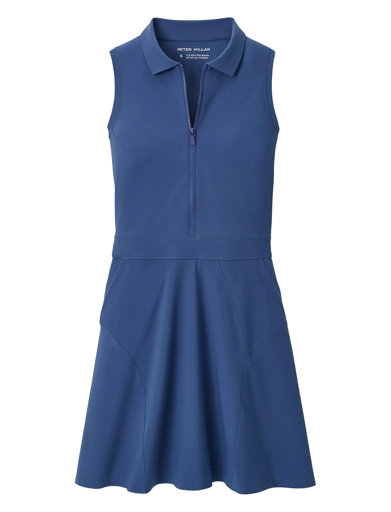 PETER MILLAR Bingham Ärmellos Sport Kleid Blau - L - Damen