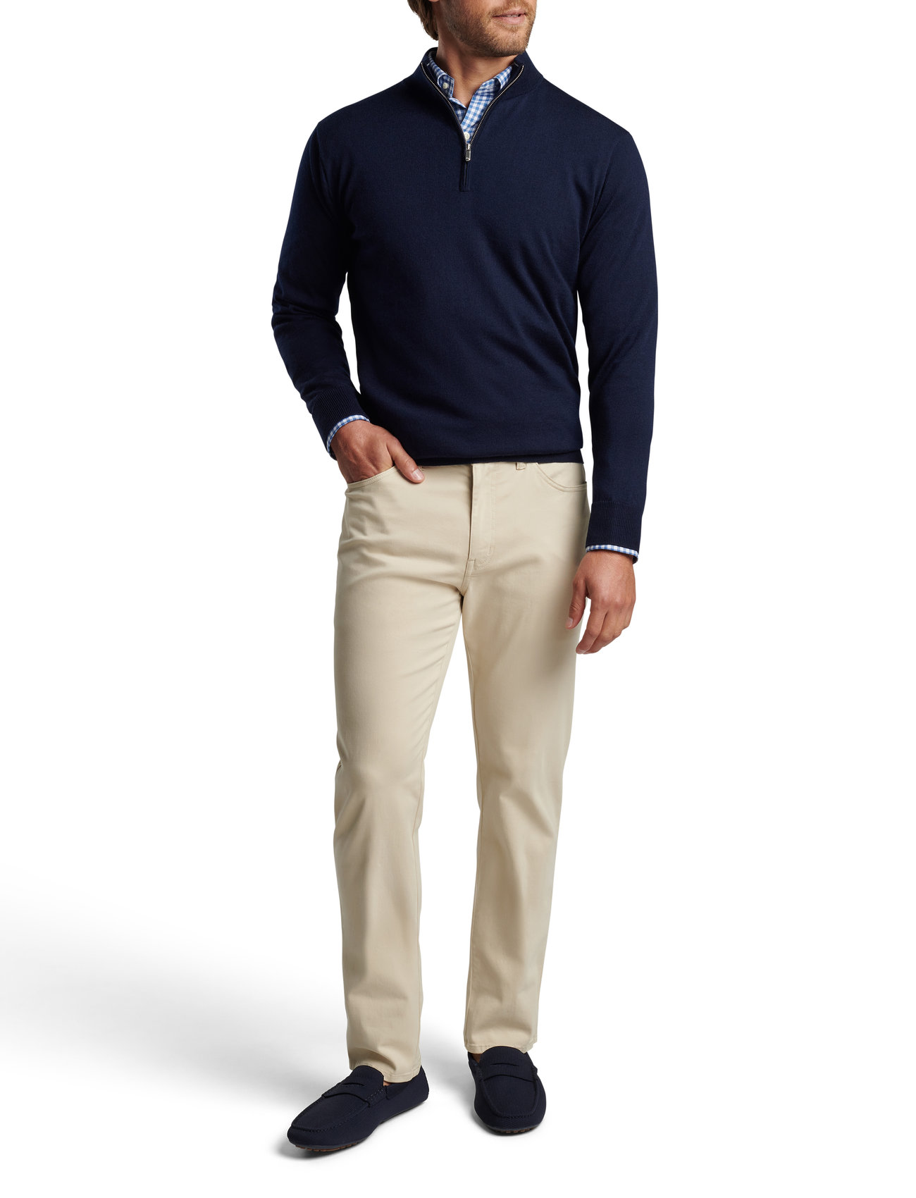 Peter Millar Autumn Crest Quarter-Zip, XL, Navy, Sweatshirts & Hættetrøjer > Sweatshirts, Herre