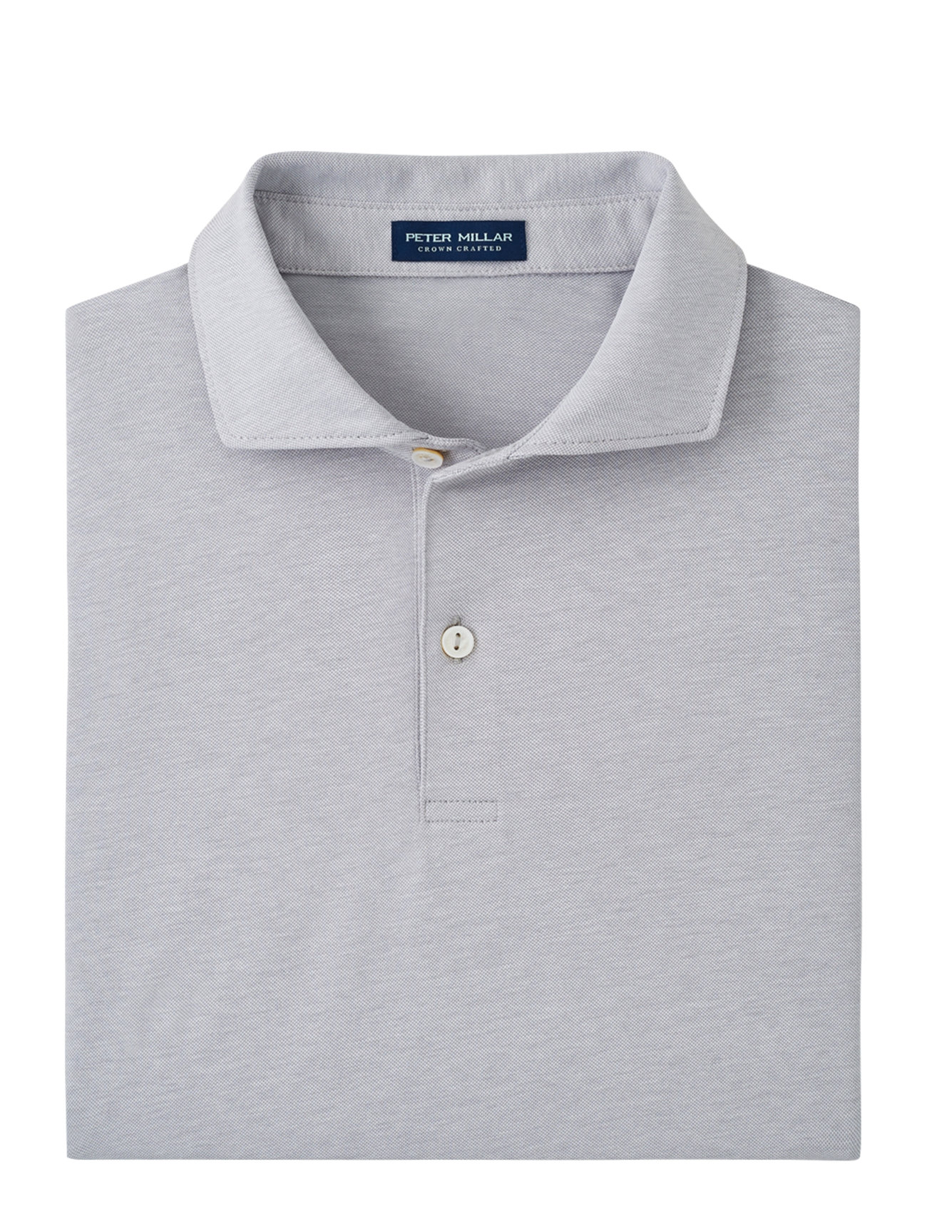 Albatross Cotton Blend Pique Polo - Edwin Spread C Sport Men Sport Clothing Sport Tops Sport Polos Grey Peter Millar