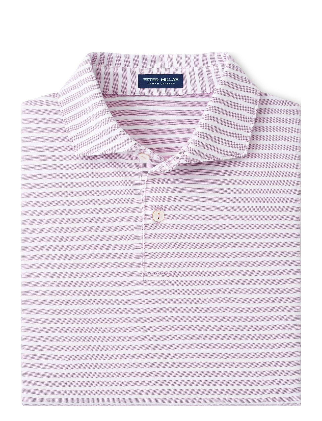 Albatross Cotton Blend Pique Polo - Edwin Spread C Tops Polos Short-sleeved Purple Peter Millar