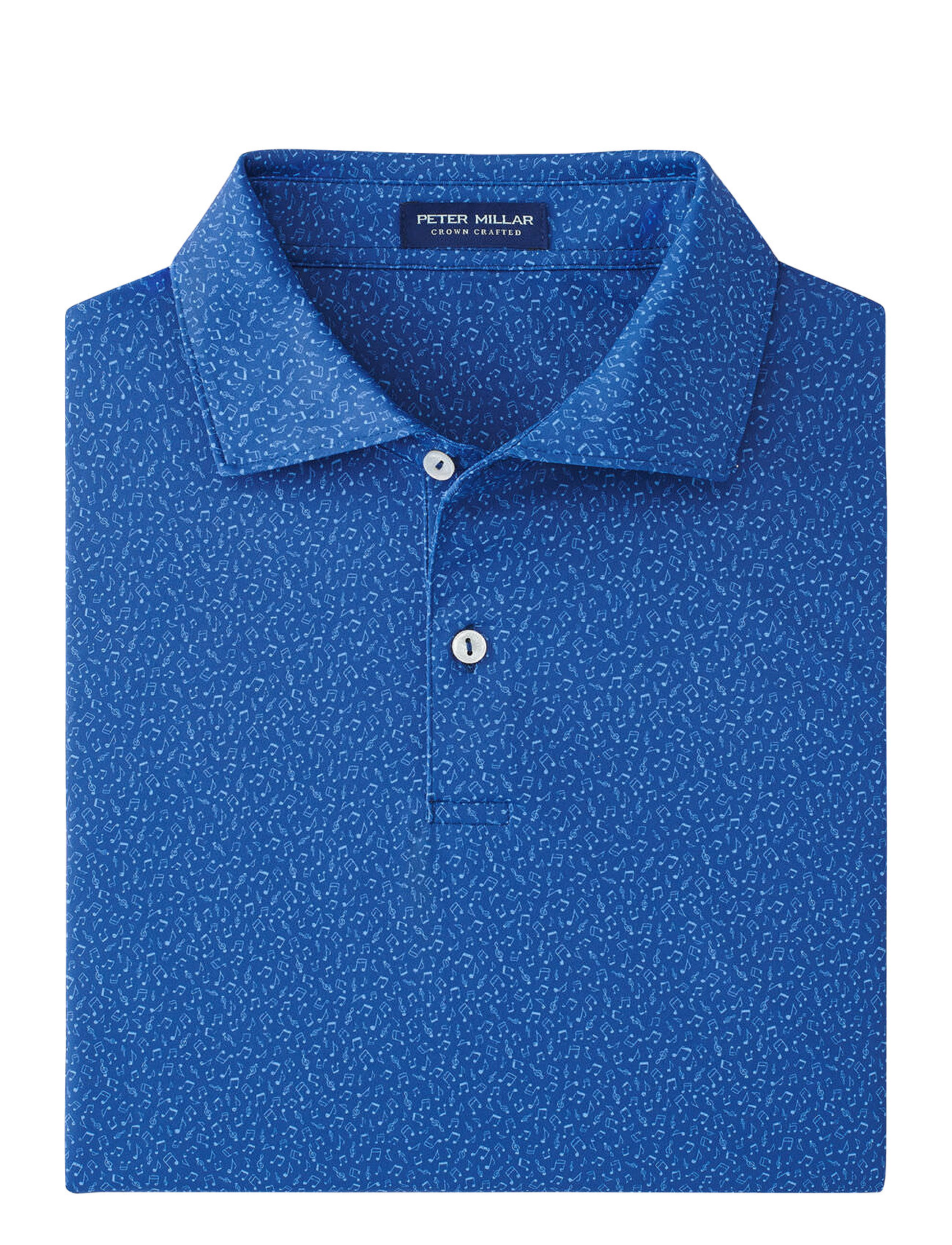 PETER MILLAR Musical Notes Performance Jersey Polo - Edwin Spre Blau - XXL - Herren