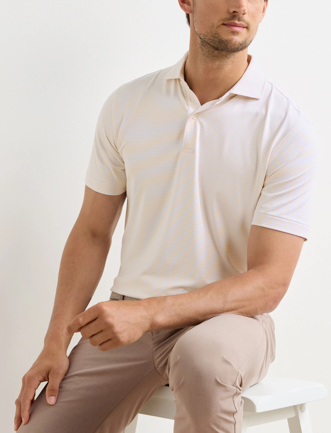 Peter Millar Ballad Performance Jersey Polo - Edwin Spread Coll, XXL, Multi/patterned, Sport Polos > Sport Short-sleeved Polos, Herre