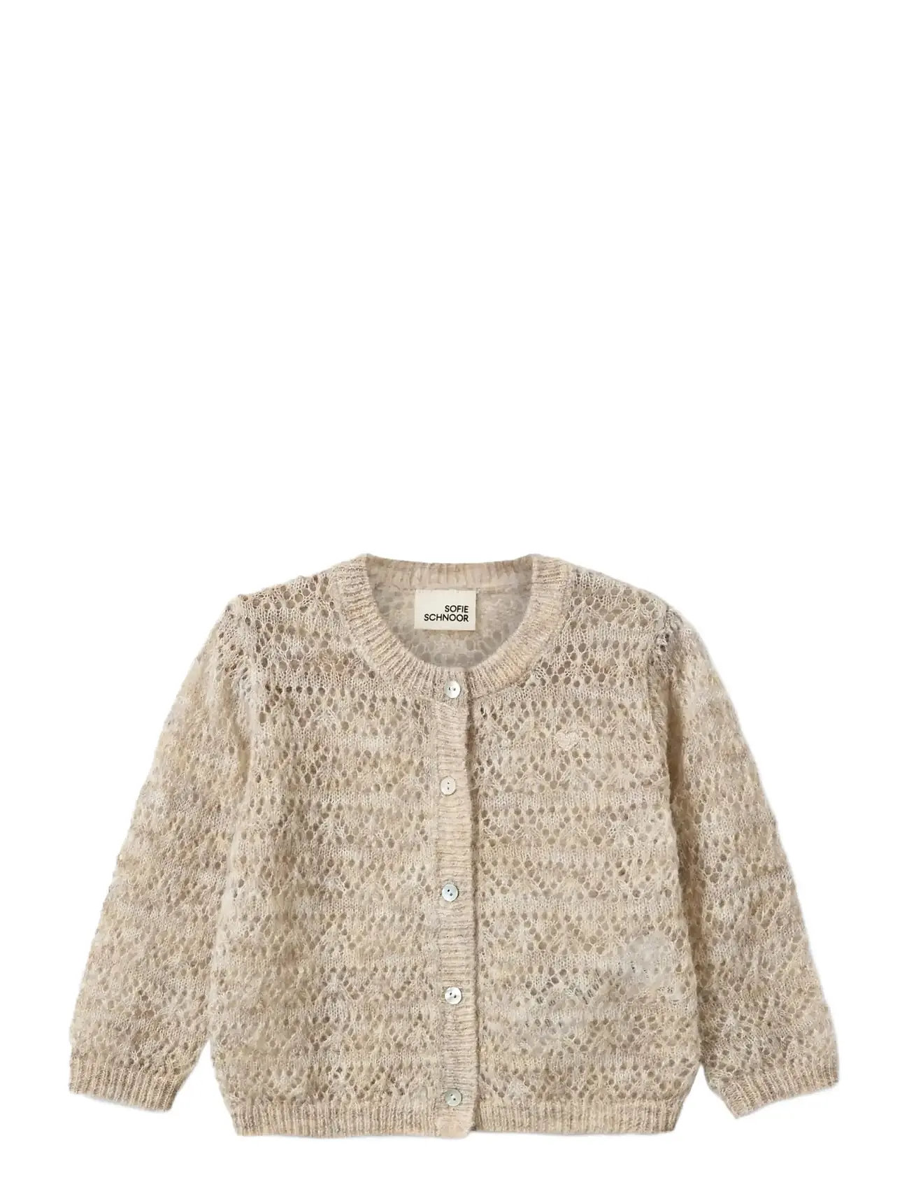Sofie Schnoor Baby and Kids Hennykb Cardigan, 128, Beige, Strik > Cardigans, Børn