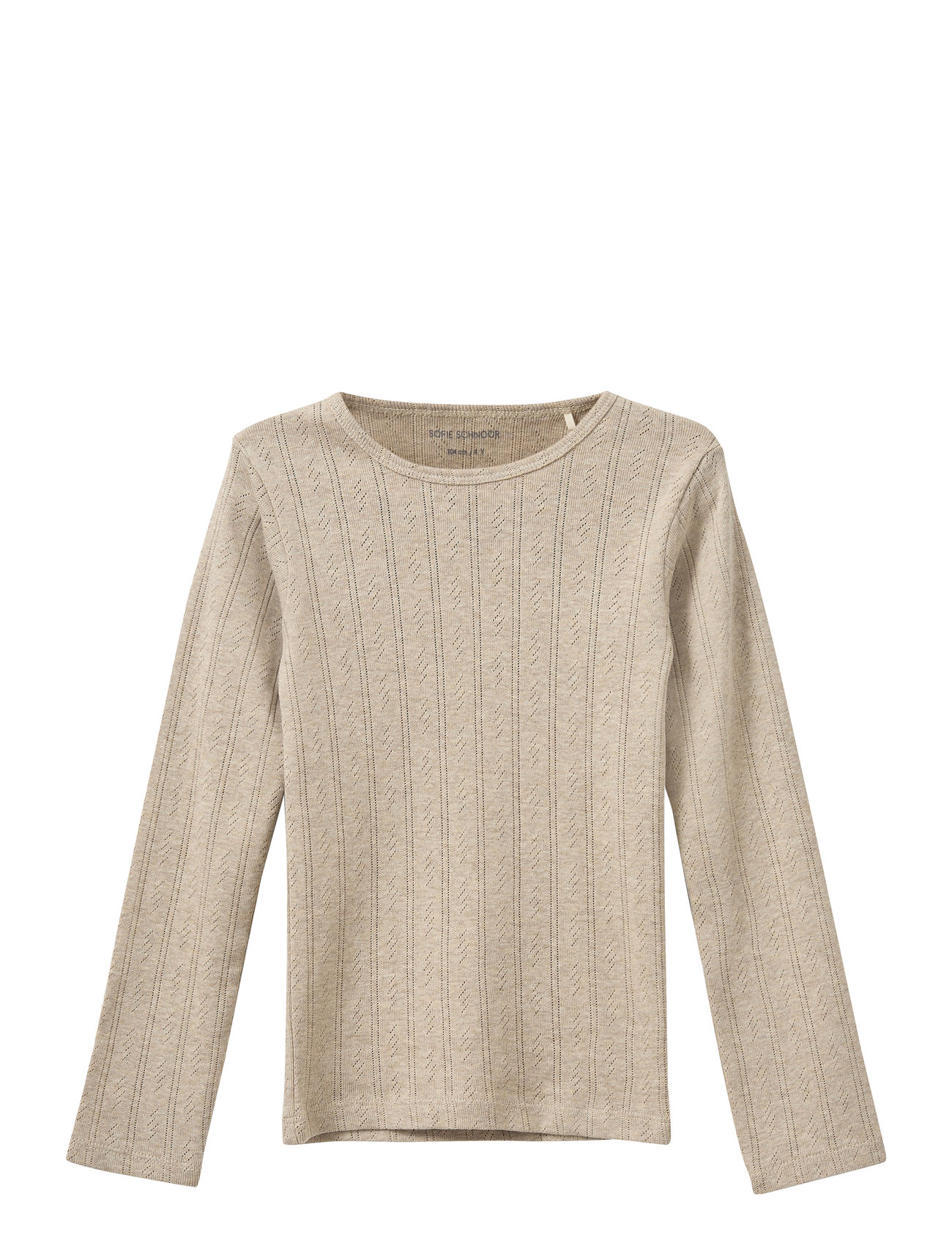SOFIE SCHNOOR BABY Und Kinder Petriciasy Pointelle Longsleeve Tee Beige - 116 - Kinder