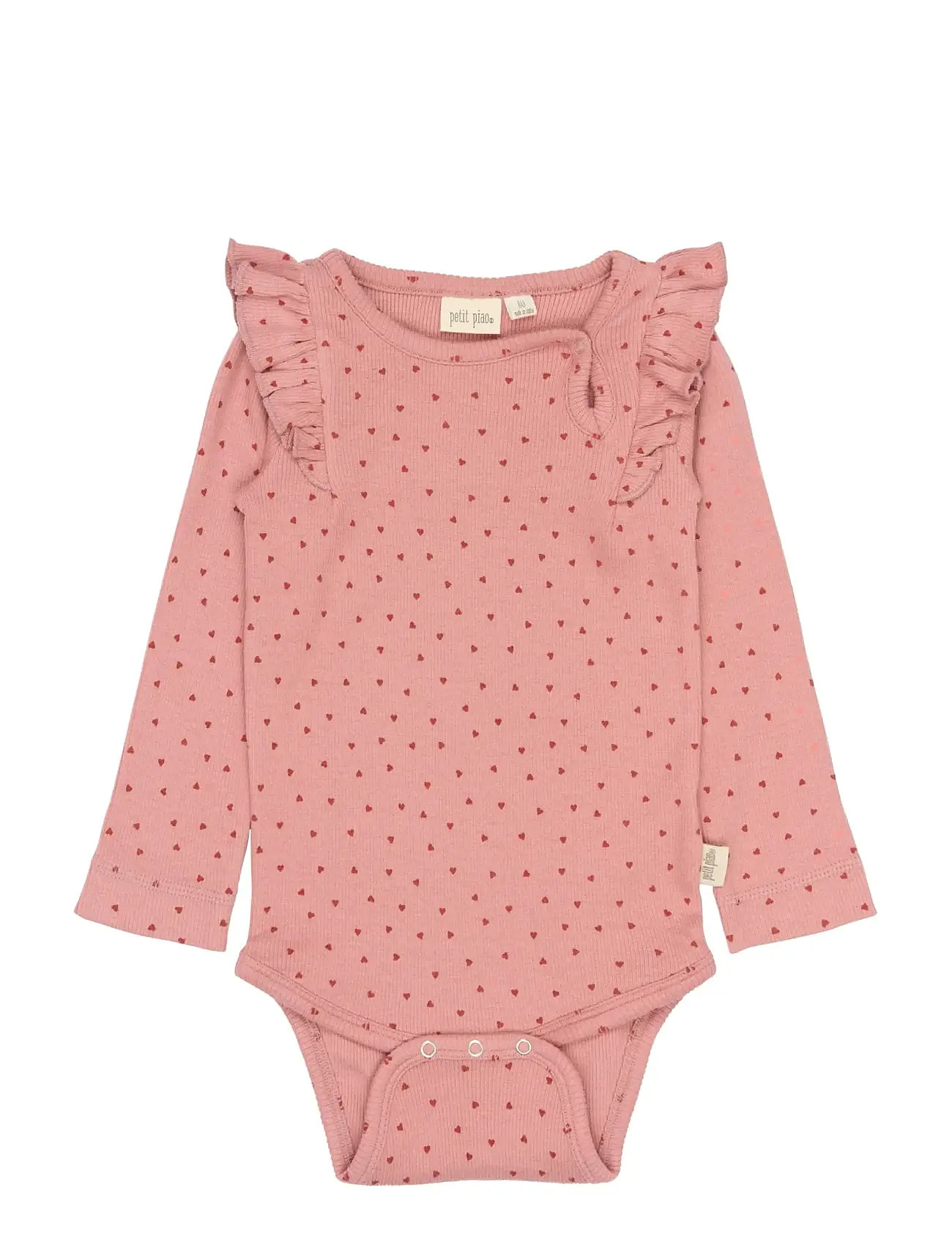 Petit Piao Ppsonja L_S Body, 92, Pink, Bodys > Langærmede, Børn