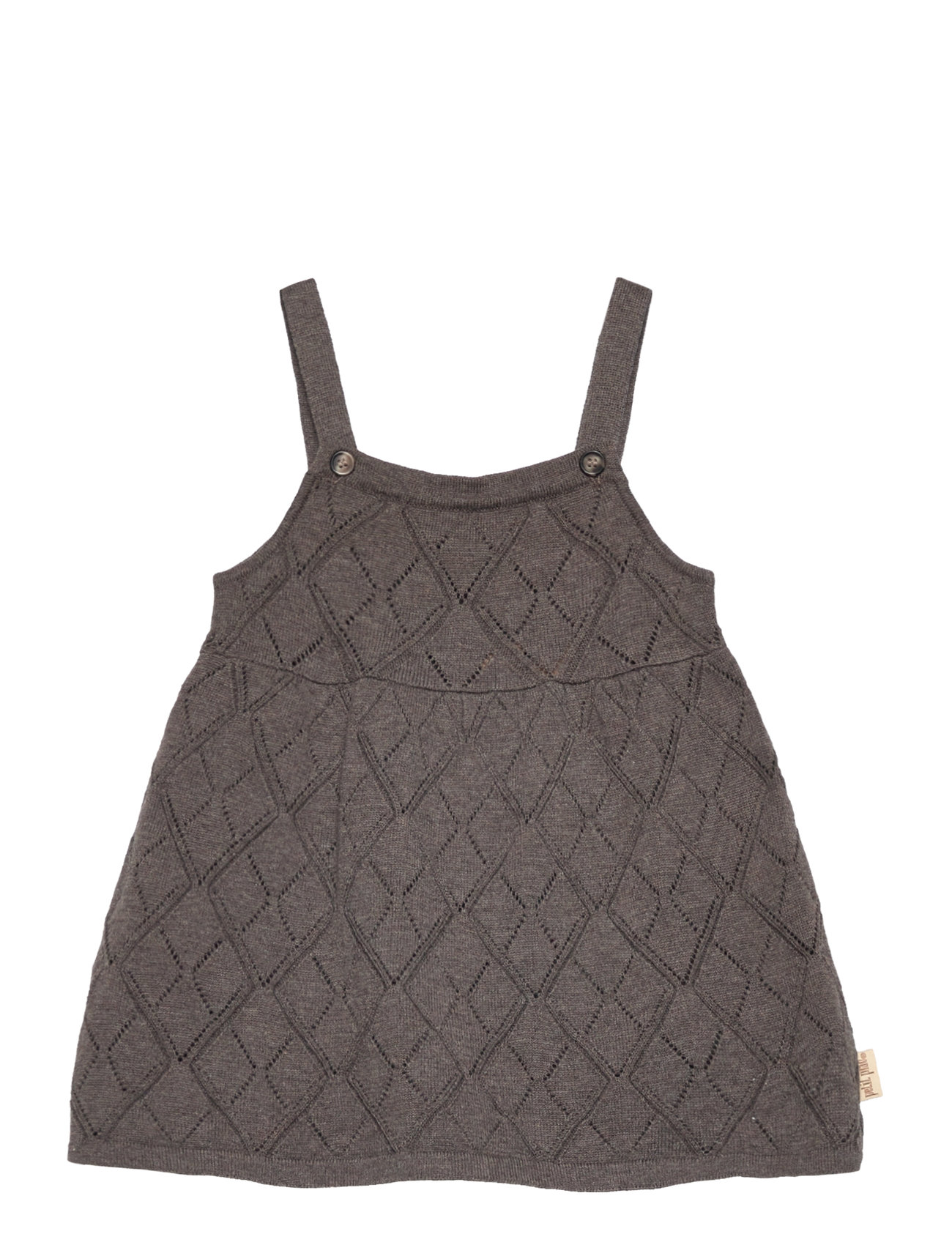 Knit Dress Strap Brown Petit Piao