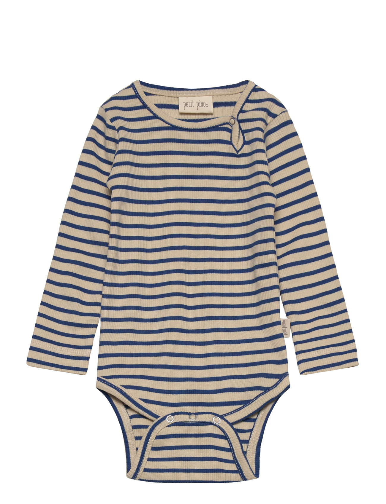 Body L/S Modal Striped Brown Petit Piao 155971