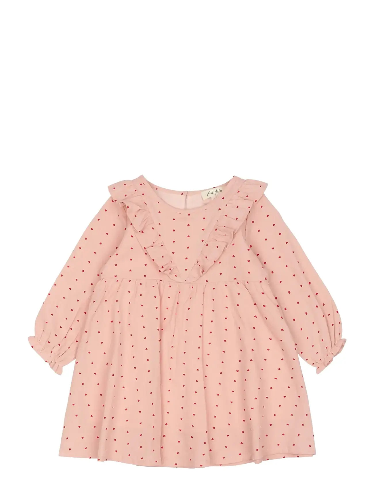 Petit Piao Ppdeva Dress Ls, 98, Pink, Casual Dresses - Long-sleeved Dresses, Børn