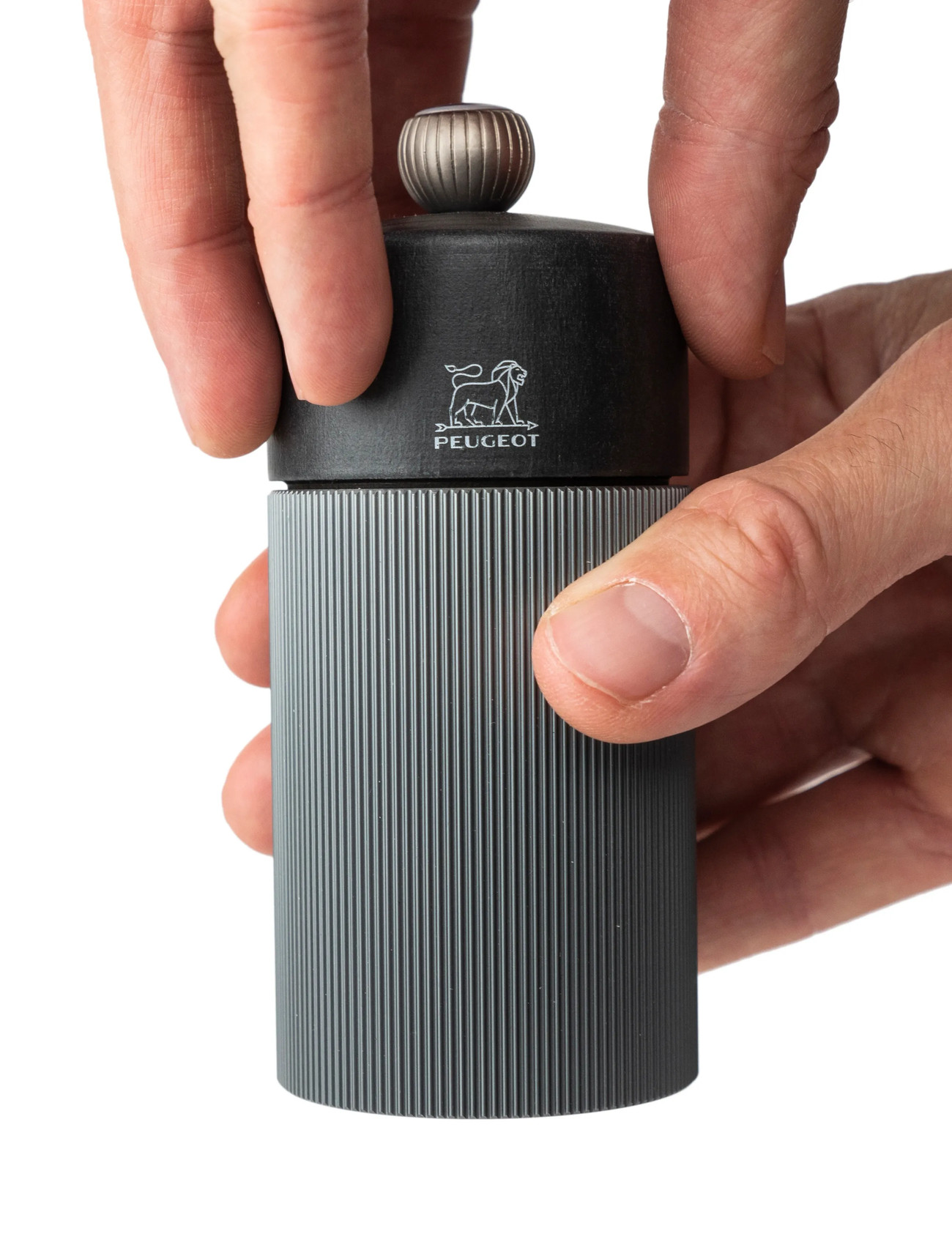 Peugeot Line Aluminium Carbon Saltkværn 12cm, 12 cm, Grey, Kværne > Krydderikværne, Unisex