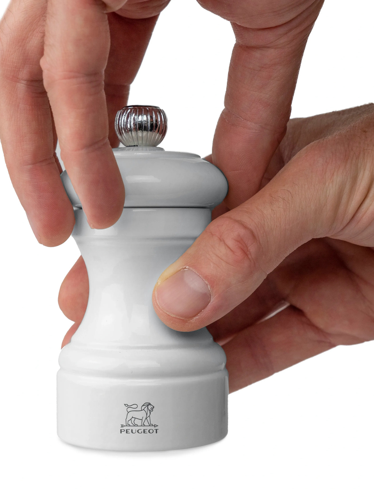 Peugeot Bistro Perlegrå Lakeret Peberkværn 10cm, 10 cm, White, Kværne > Krydderikværne, Unisex