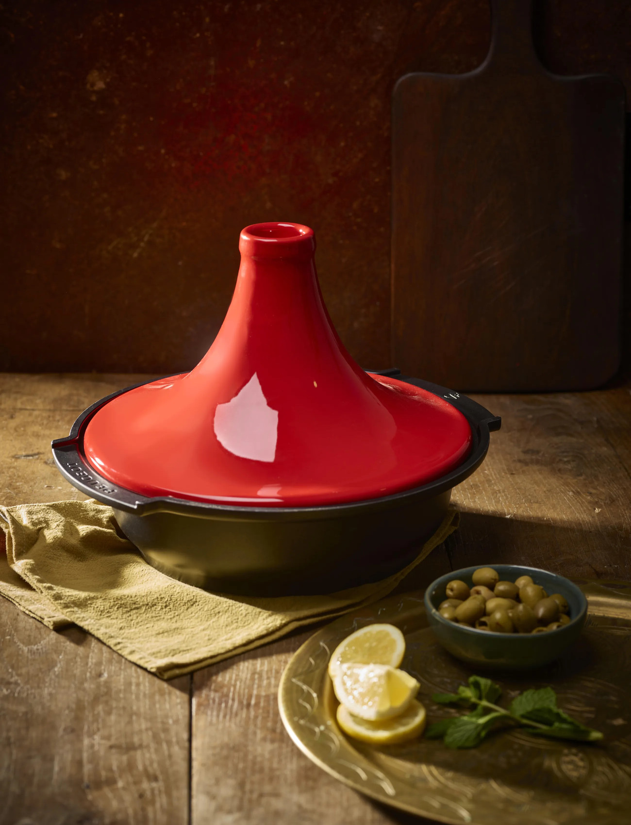 Peugeot Tajine Rød 30 cm., Ø 30 cm, Red, Gryder & Pander > Bradepander, Unisex