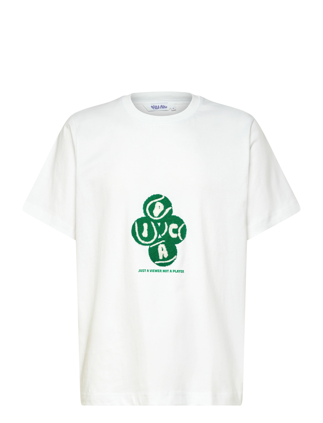 Pica Pica Pica Tennisballs, M, White, T-Shirts > Kortærmede, Herre