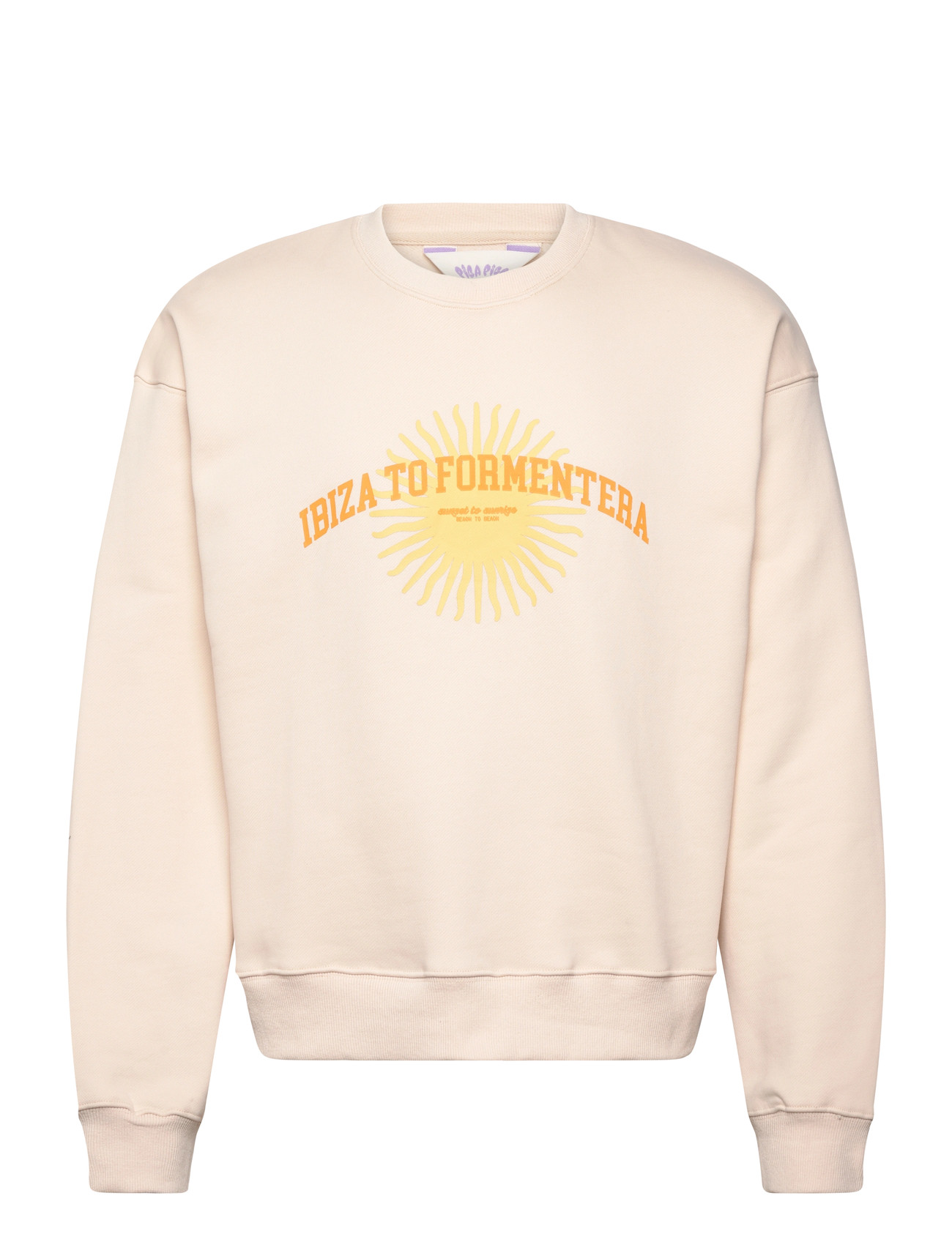 Pica Pica Ibiza To Formentera, S, Cream, Sweatshirts & Hættetrøjer > Sweatshirts, Herre