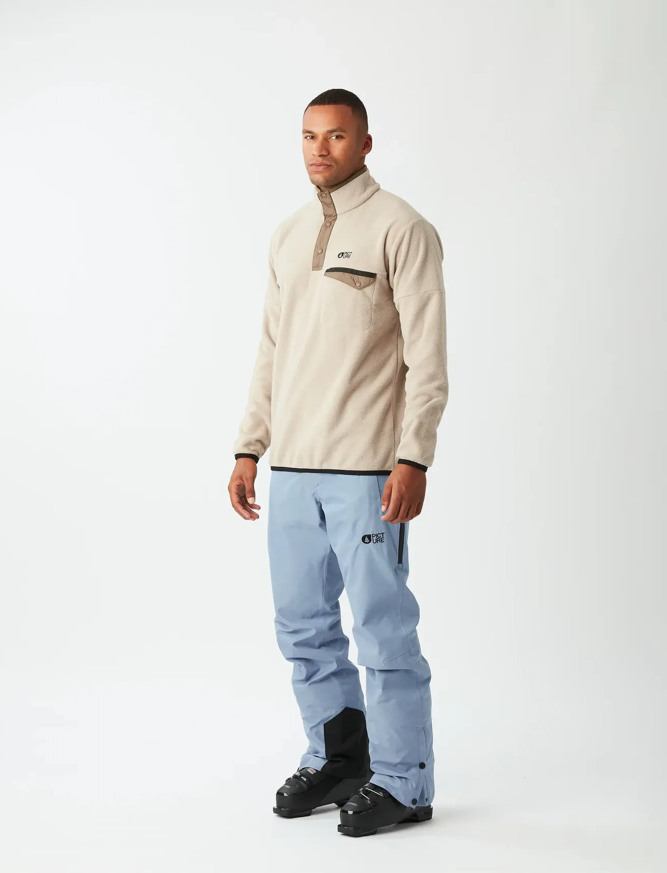 PICTURE ORGANIC CLOTHING Arcca M 1/4 Fleece, S, Beige, Sport Fleeces & Midlayers > Sport Fleeces, Herre