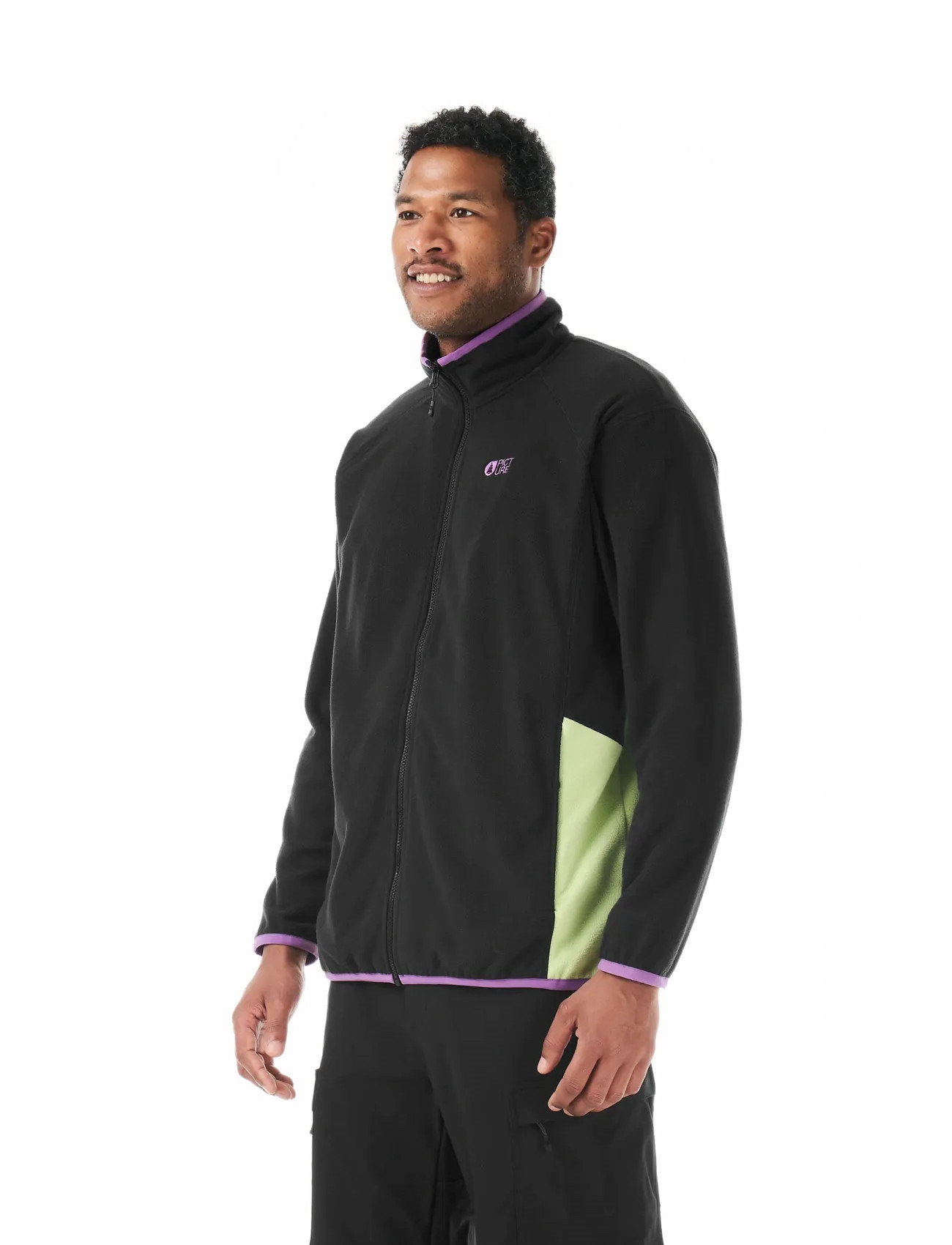 PICTURE ORGANIC CLOTHING Inaria M Fz Fleece, S, Black, Sport Fleeces & Midlayers > Sport Fleeces, Herre