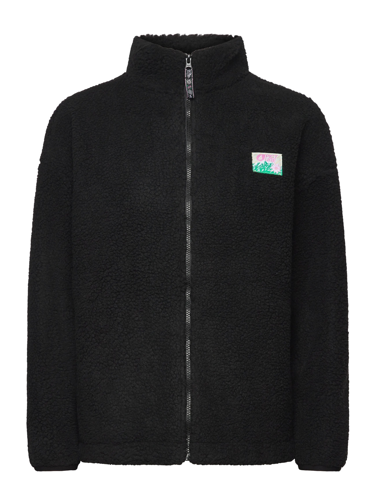 PICTURE ORGANIC CLOTHING Nyss Embro Zip Fleece, L, Black, Sport Clothing > Sport Fleeces & Midlayers, Dame