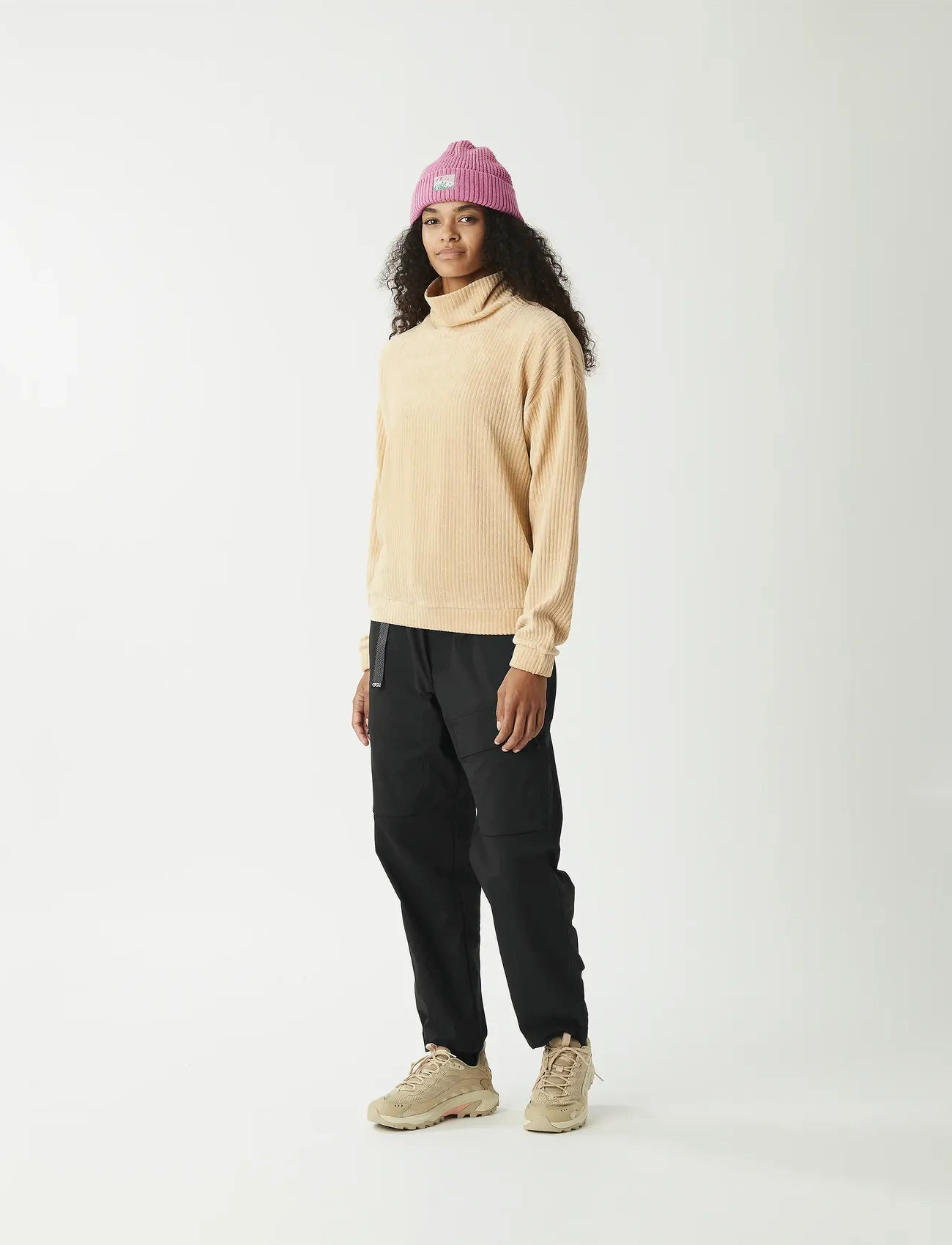 PICTURE ORGANIC CLOTHING Laikko Crew, L, Beige, Sport Sweatshirts & Hoodies > Sport Sweatshirts, Dame