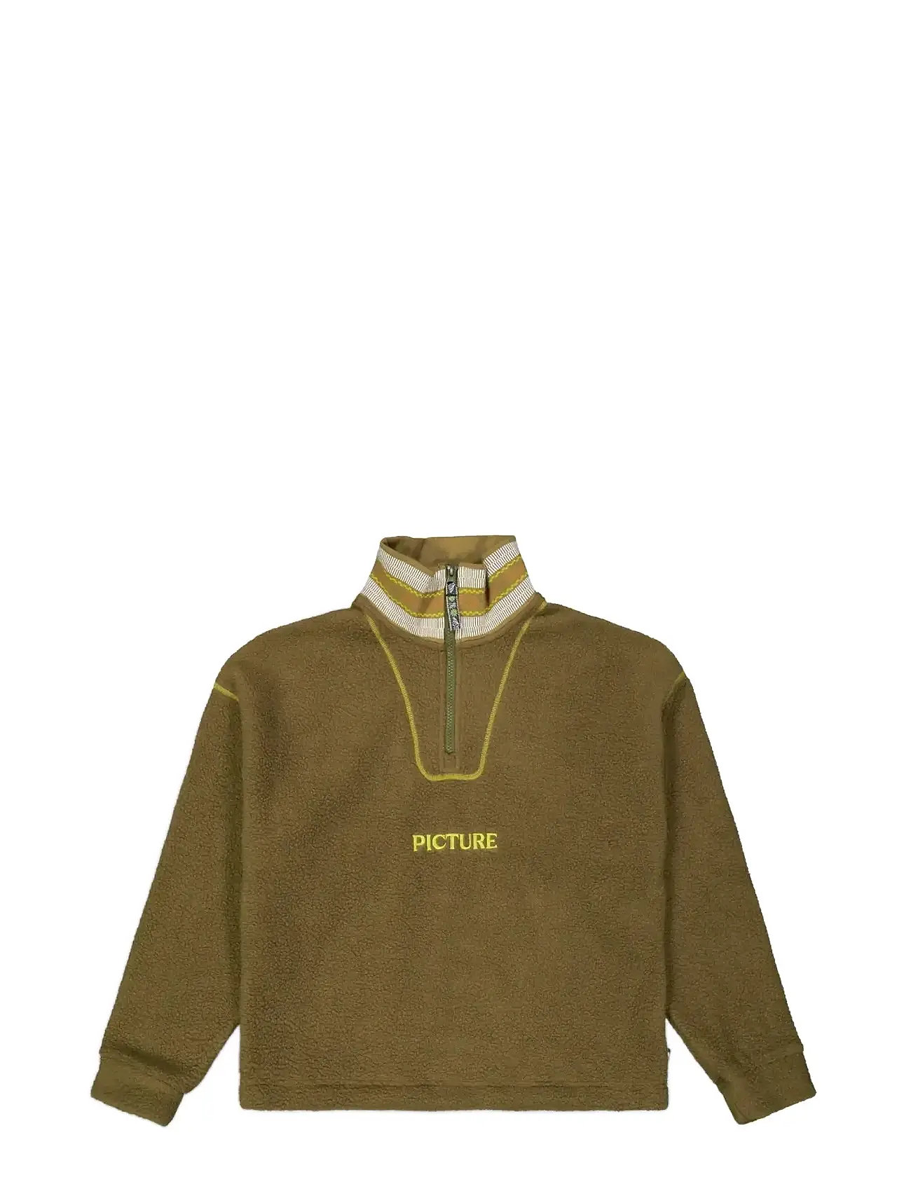 PICTURE ORGANIC CLOTHING Cylla Crop 1/4 Fleece Khaki - M - Damen