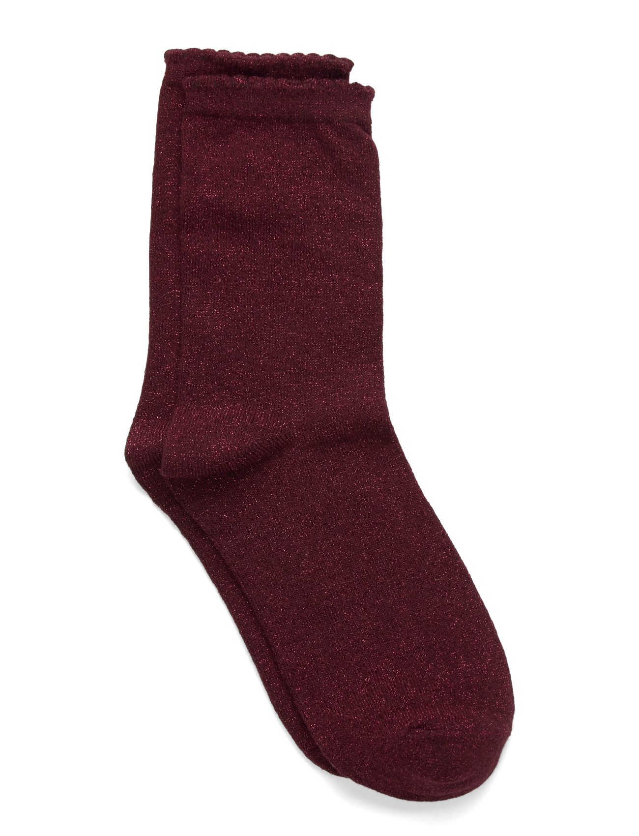 PIECES Pcsebby Glitter Long 1 Pack Socken Noos Burgundy - One Size - Damen