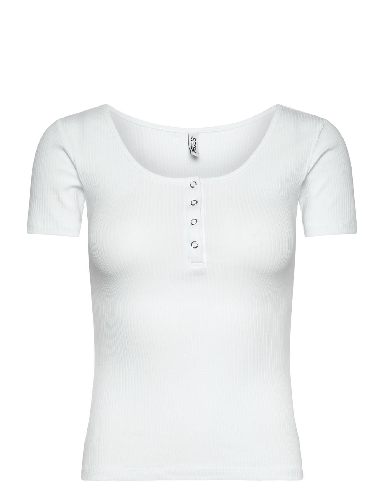 PIECES Pckitte Ss Oberteil Jrs Noos Bc Weiß - L - Damen