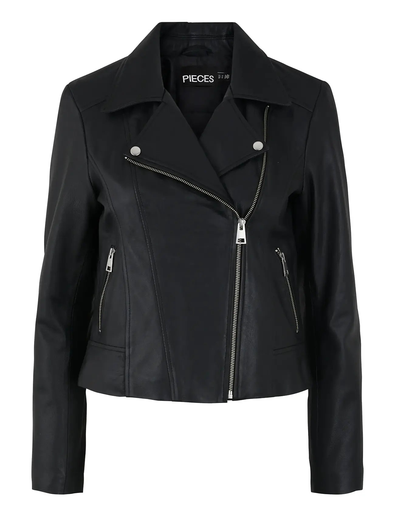 PIECES Pcsusse Leder Jacke Noos Schwarz - L - Damen