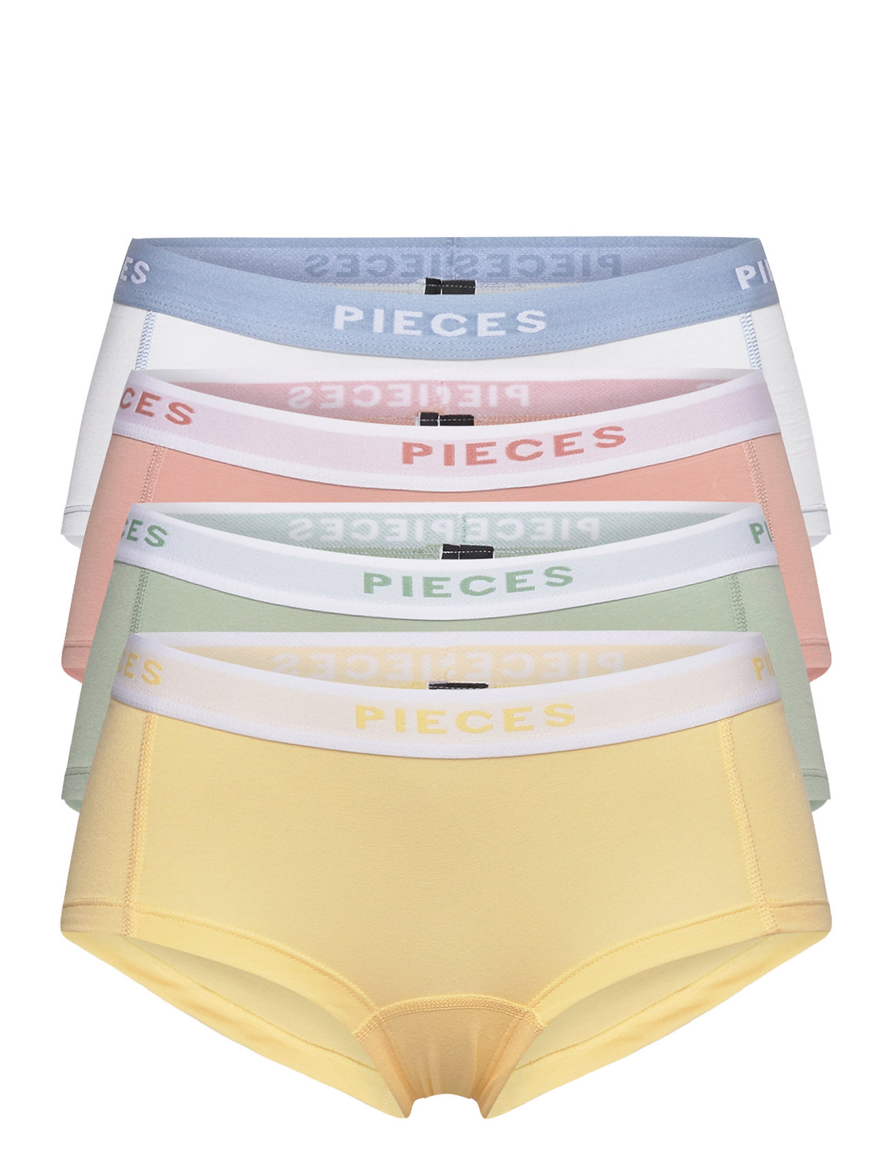 Pieces Pclogo Lady 4 Pack Solid Noos Bc, L, Multi/patterned, Trusser > Hipster & Boyshorts, Dame