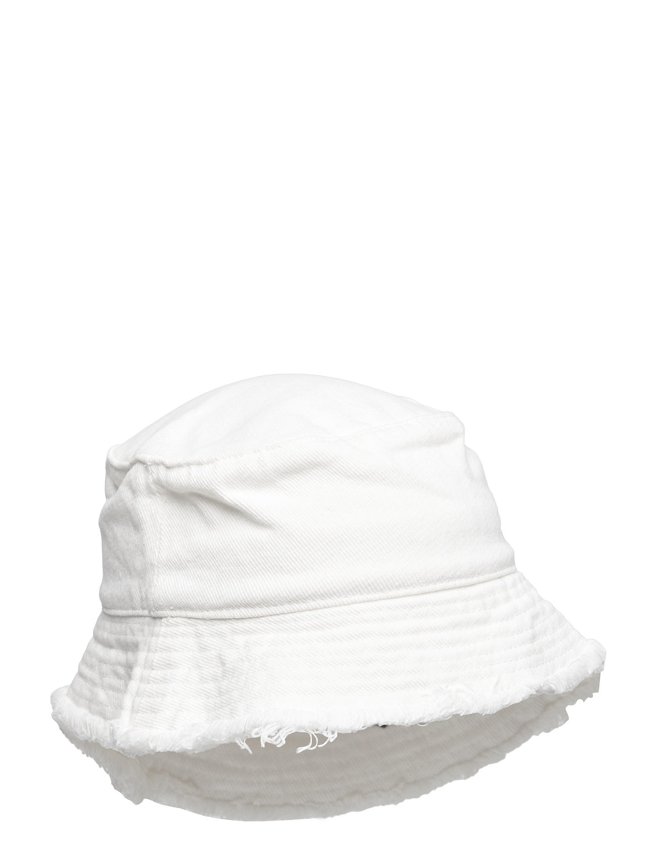 a white bucket hat