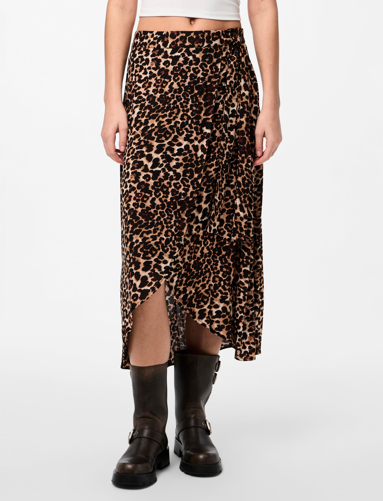 Pieces Pctala Wrap Skirt Wvn Noos Bc, XS, Multi/patterned, Nederdele > Knælange Og Midi Nederdele, Dame
