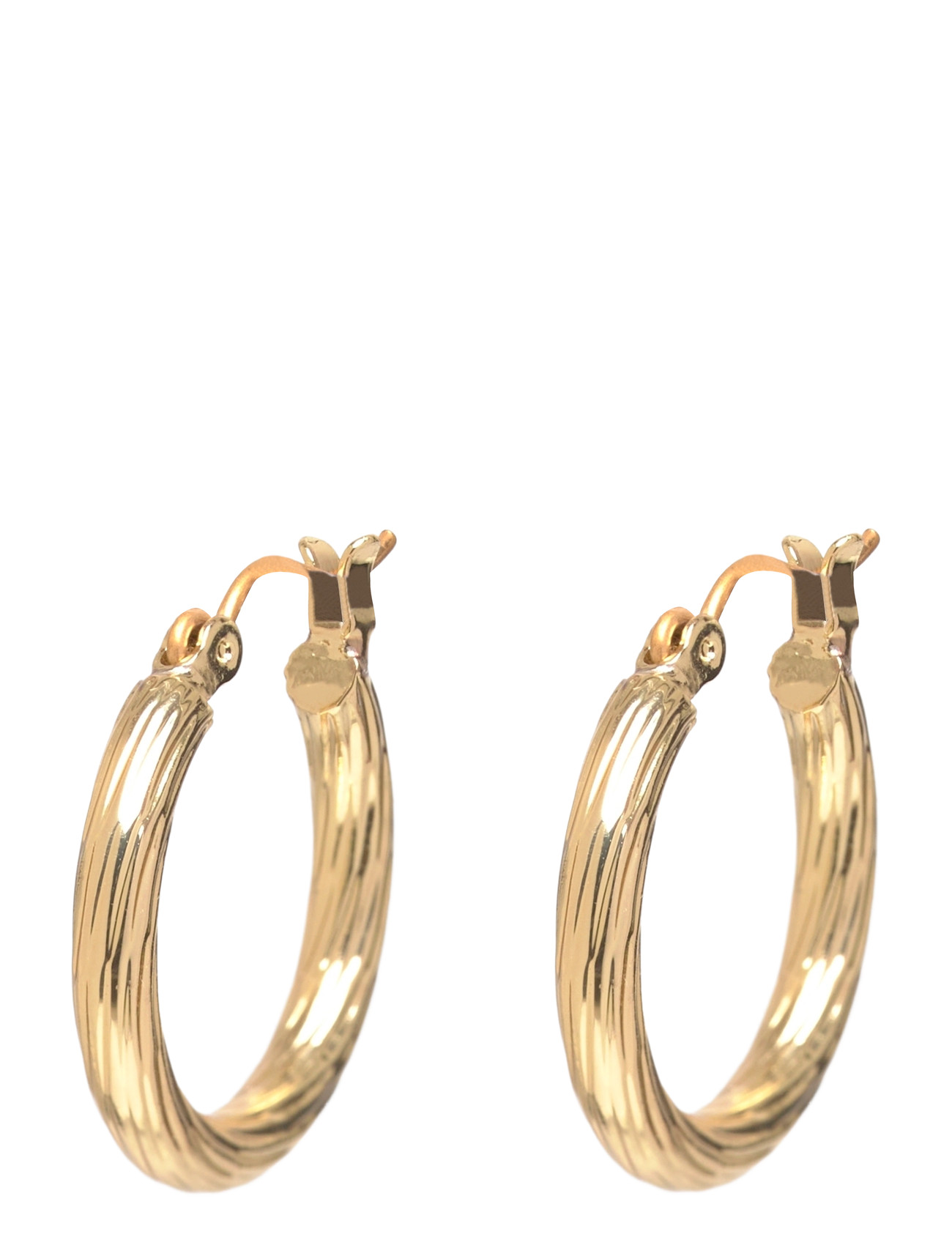 Pieces Pctulle Hoop Earrings Plated Fp Noos, One Size, Gold, Øreringe > Creoler, Dame