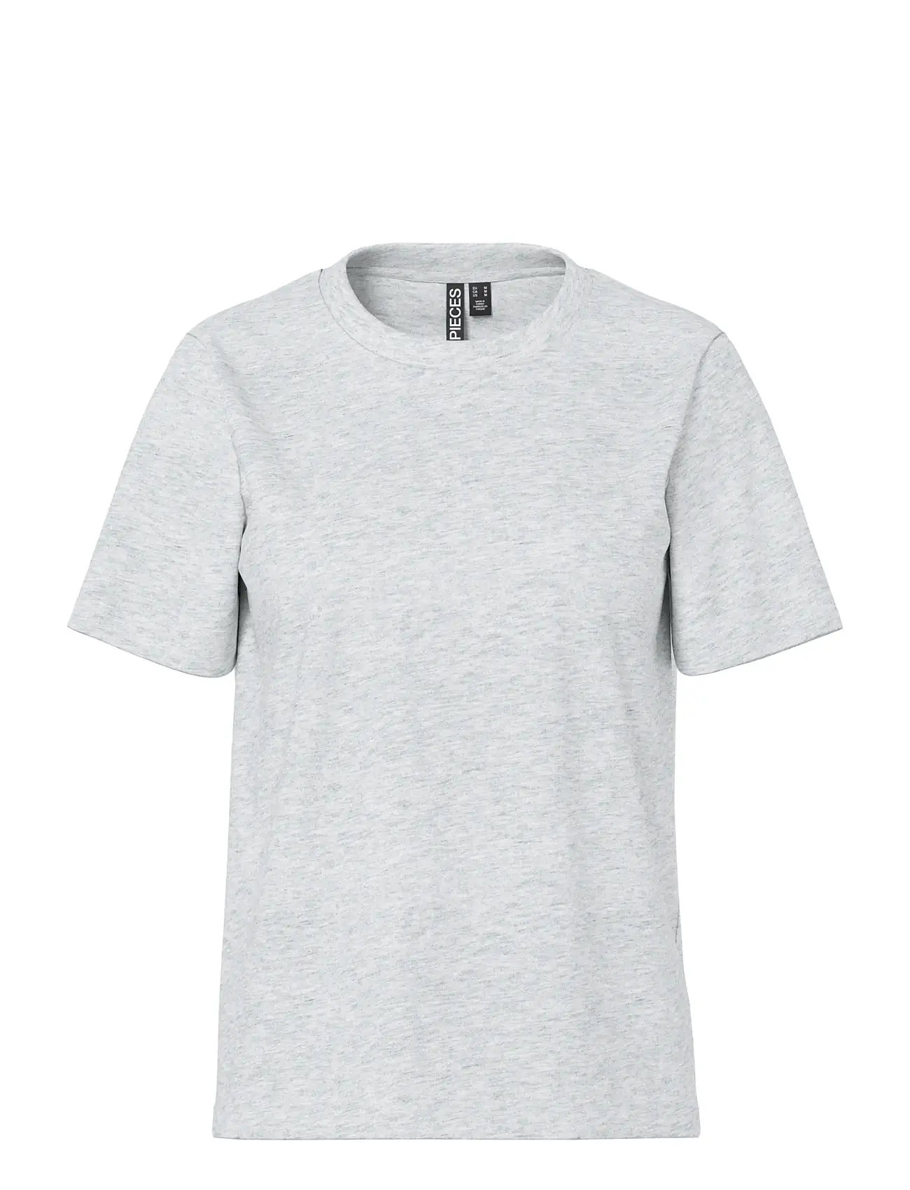 PIECES Pcria Ss Solid Tee Jrs Noos Bc Grau - XL - Damen