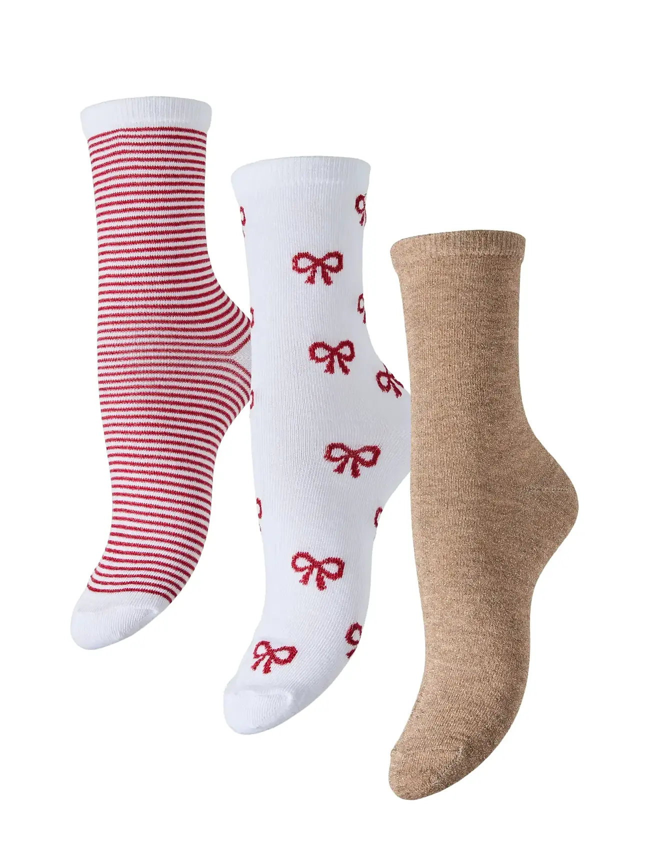 PIECES Pcjopi Glitter Socken Box 3-Pack Patterned - One Size - Damen