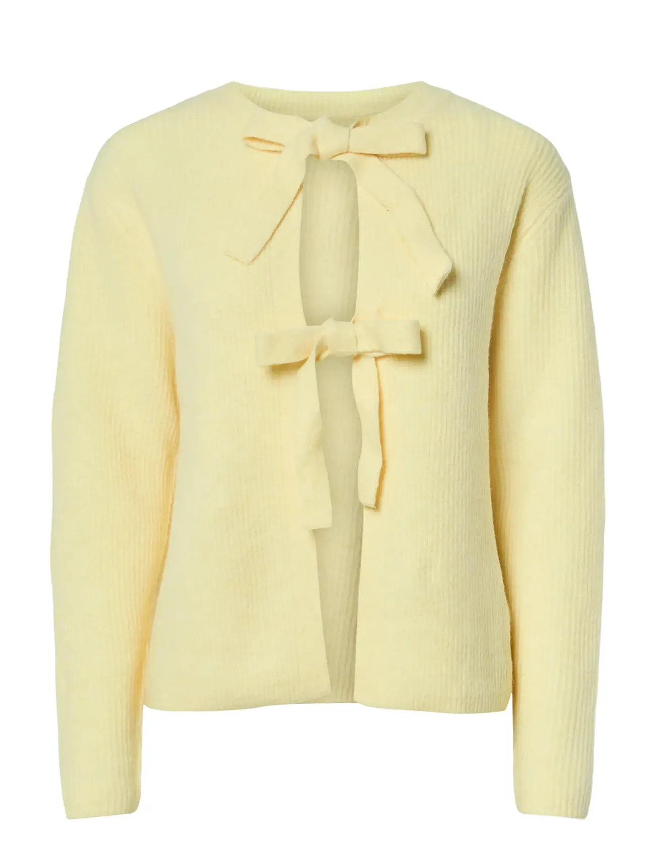 PIECES Pcsilly Ls Rev Tie Knit Noos Bc Gelb - XL - Damen