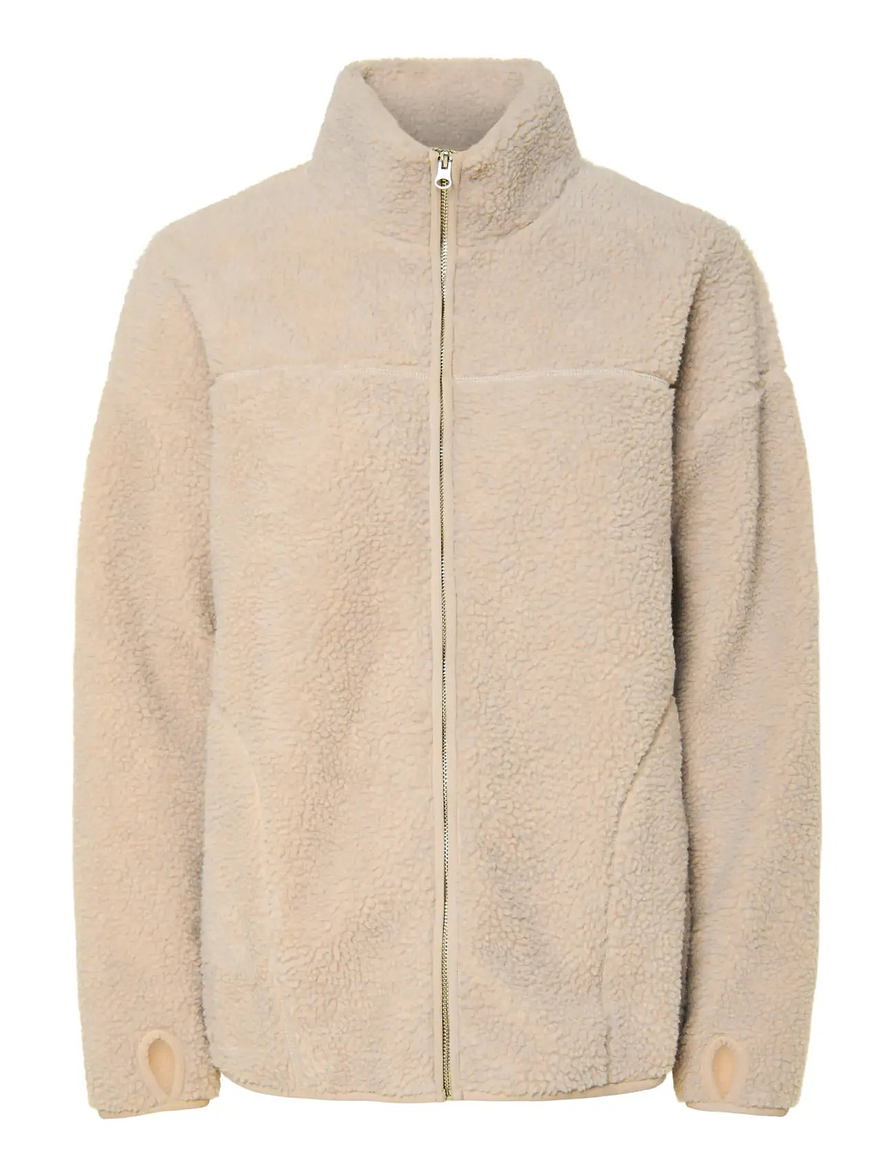 PIECES Pcsadia Ls Teddy Jacke Noos Bc Beige - XXL - Damen