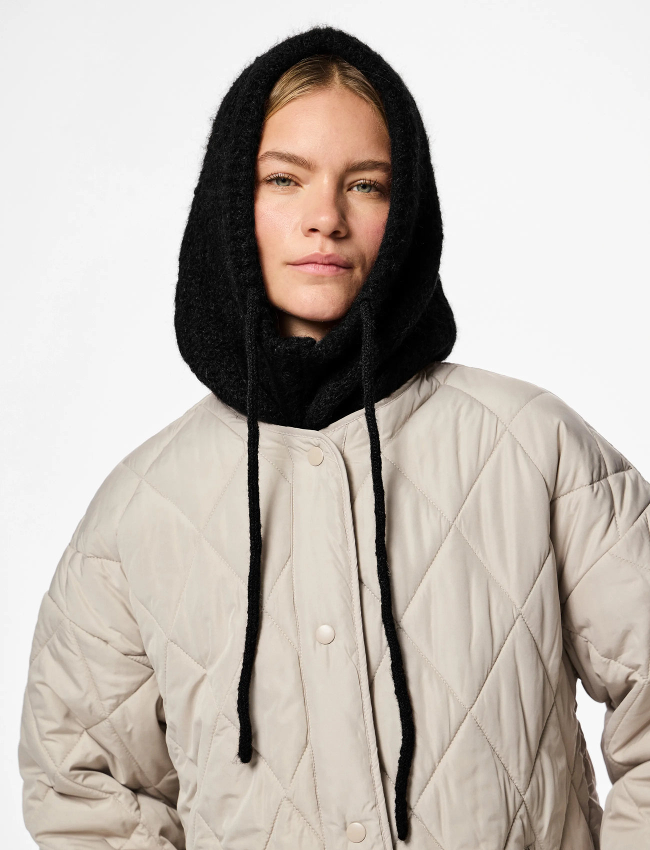 Pieces Pcnambi Balaclava Noos Bc, One Size, Black, Hovedbeklædning > Balaclava, Dame