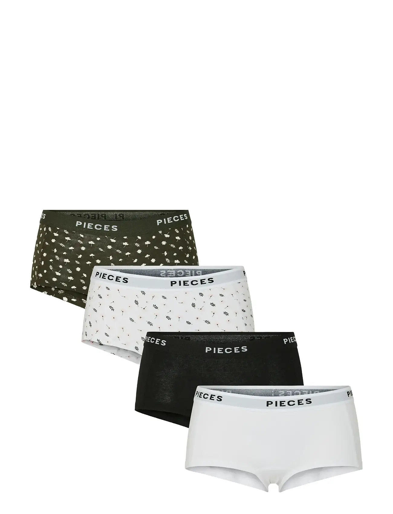 Pieces Pclogo Lady 4 Pack Aop/Solid Noos Bc, S, Multi/patterned, Trusser > Trusser, Dame