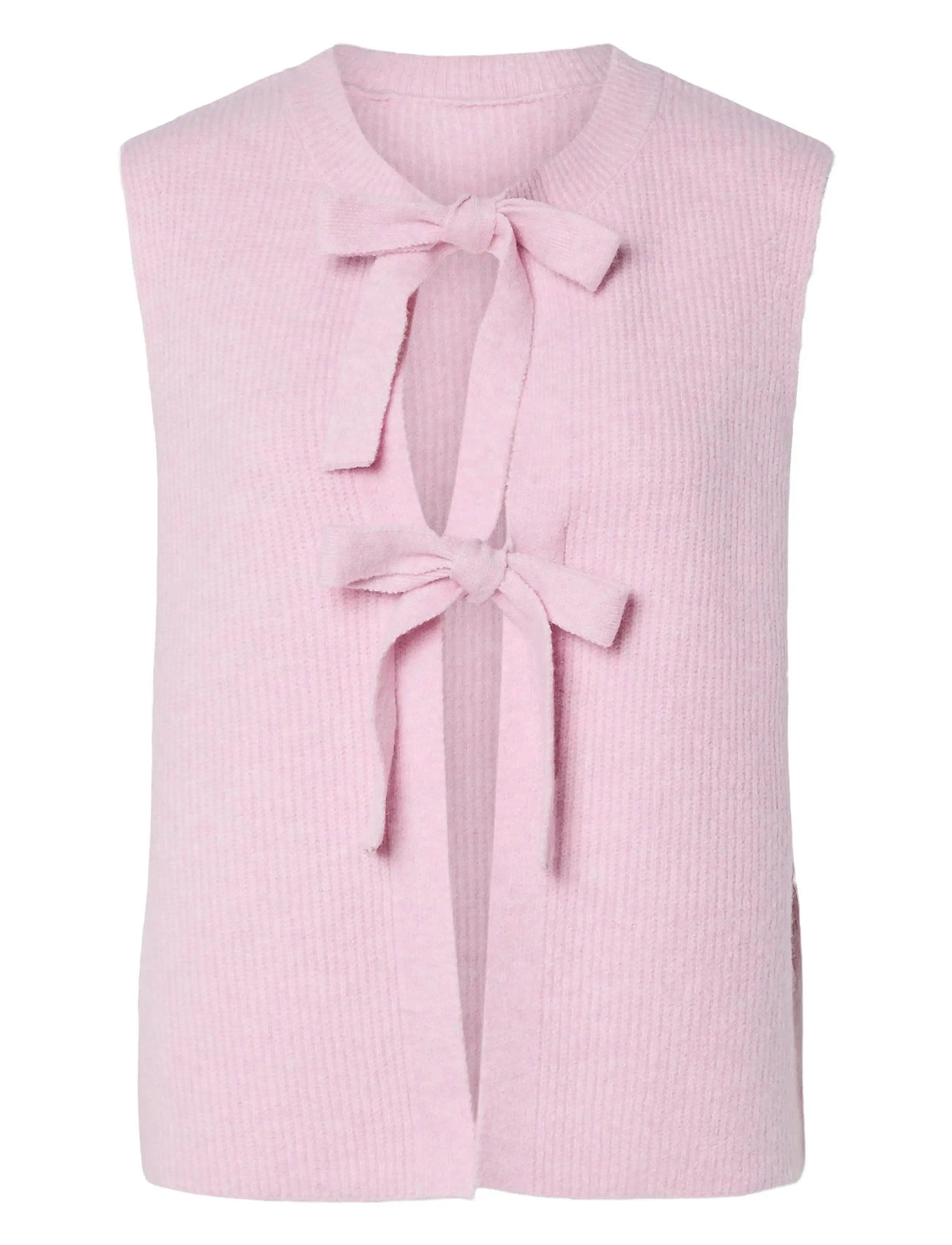 PIECES Pcsilly Sl Rev Tie Vest Knit Noos Bc Pink - L - Damen